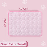 Kuber Industries Rectangular Dog & Cat Bed|Premium Cool Ice Silk with Polyester With Bottom Mesh|Multi-Utility Self-Cooling Pad For Dog & Cat|Light-weight & Durable Dog Bed|ZQCJ001P-XS|Pink(Pack Of 6)